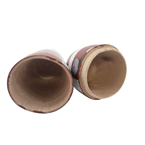 Santa Nesting Dolls Christmas Wooden Matryoshka Holiday Decor Set of 5 - Picture 10 of 11